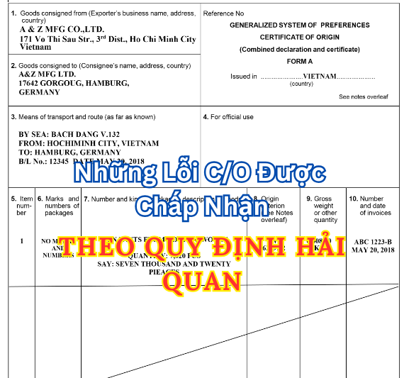 Những Lỗi C/O Được Chấp Nhận Theo Quy Định Hải Quan: Cẩm Nang Xử Lý Cho Doanh Nghiệp